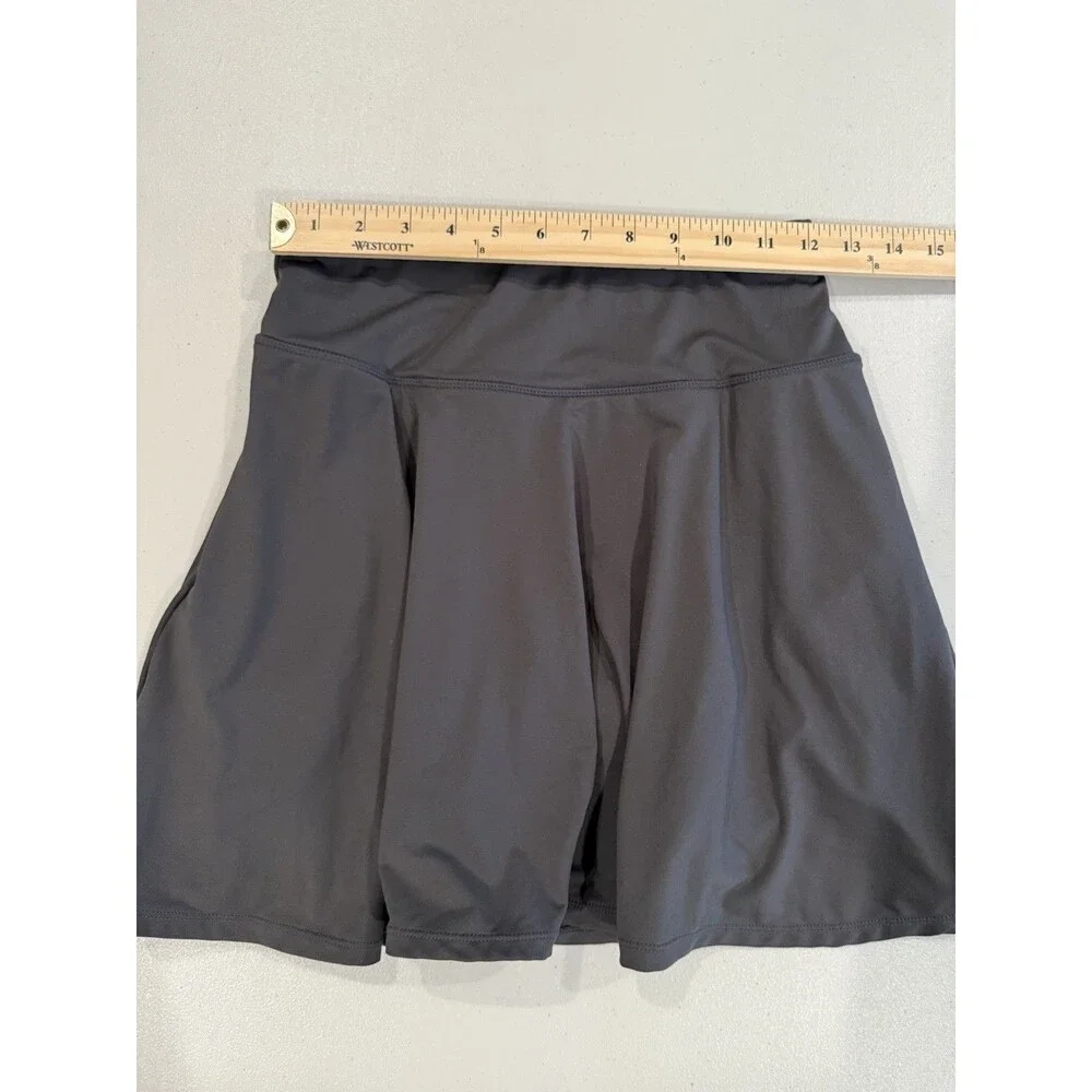 Oalka Athletic Tennis Skort Womens Small Grey Pickleball Active Travel Preppy